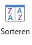 Excel "Sort" button icon with "Sorteren" label.