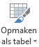 Excel "Format as Table" button icon.
