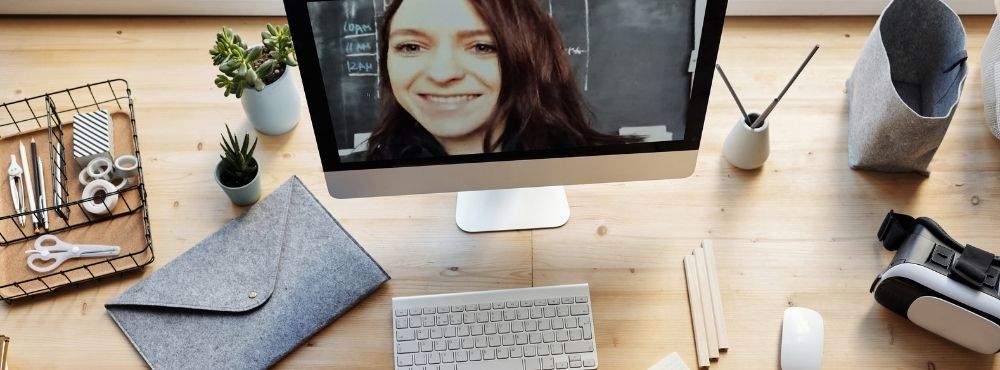 Online training video call workspace